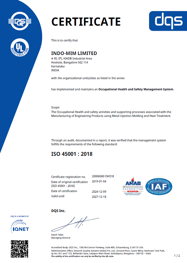 ISO 45001 HSK ISO 45001 HSK